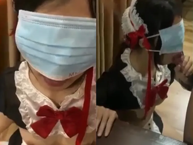 Gấu việt dâm cosplay nô lệ tình dục mút bú con cu điêu luyện